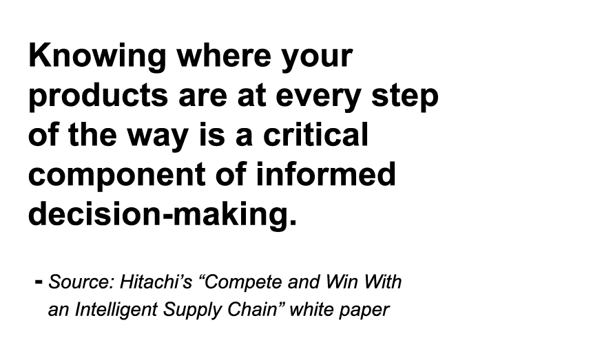 Knowing where your products are at every step of the way is a critical component of informed decision-making. - Sour...