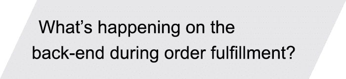 What’s happening on the back-end during order fulfillment?