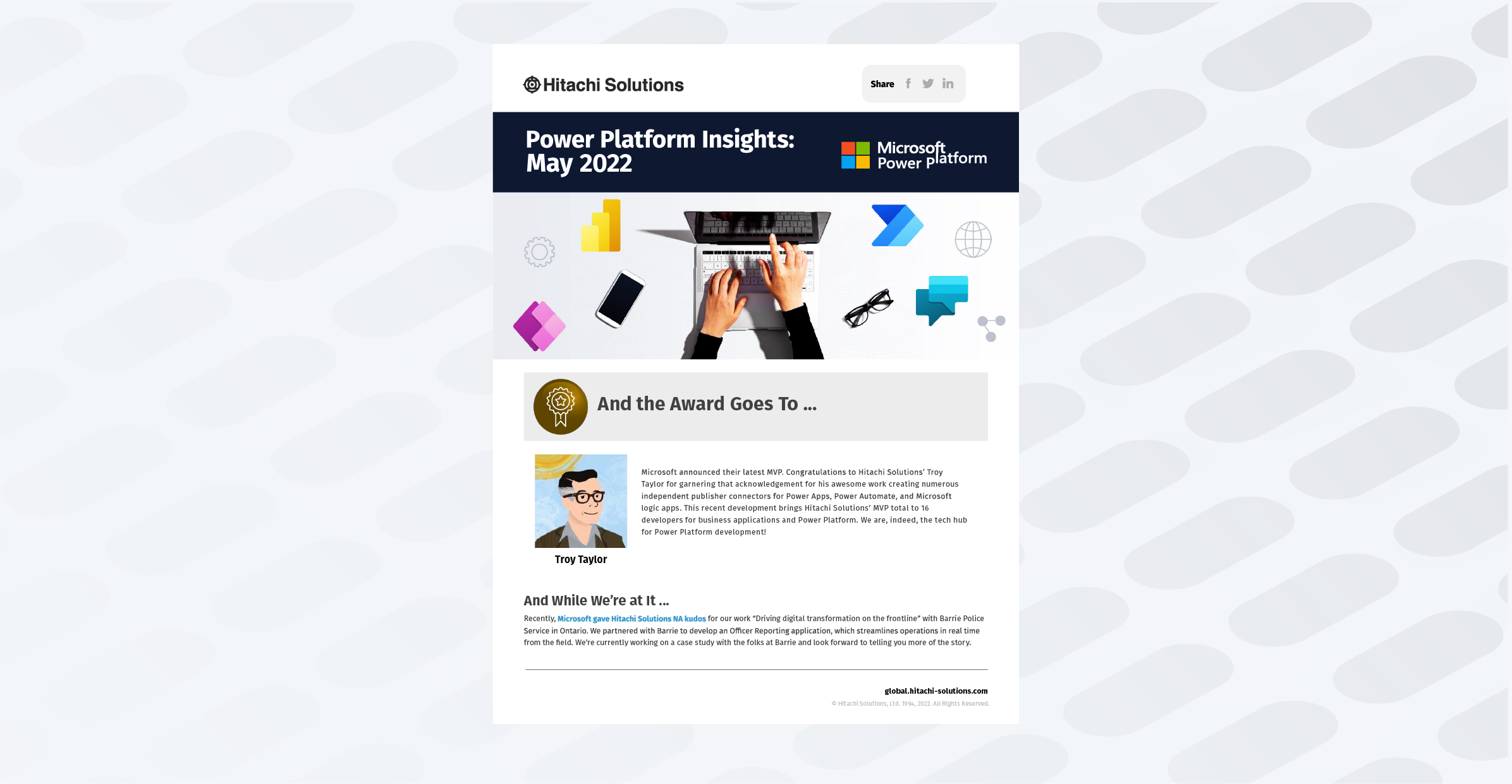 Power Platform Insights May 2022 infographic