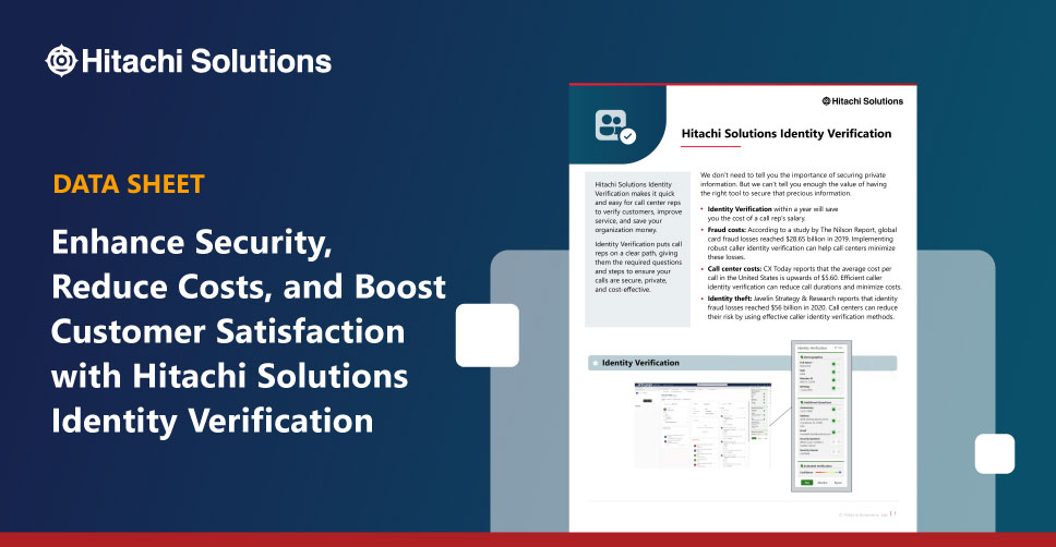 Hitachi Solutions Identity Verification