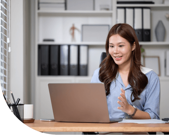 Thai professional using Microsoft Dynamics 365 Finance to manage financial and accounting operations