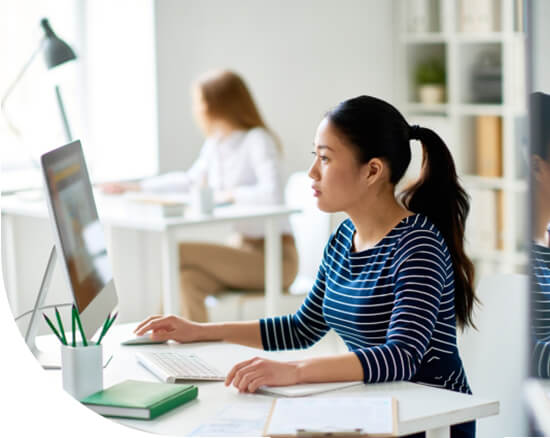 Thai business professional working on Microsoft Dynamics 365 solutions